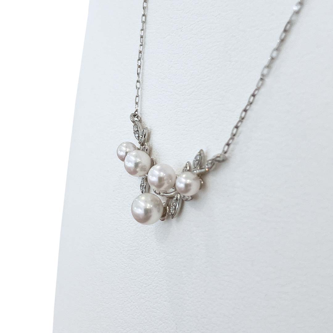 ダイヤモンド ネックレス ベビーパール(アコヤ)