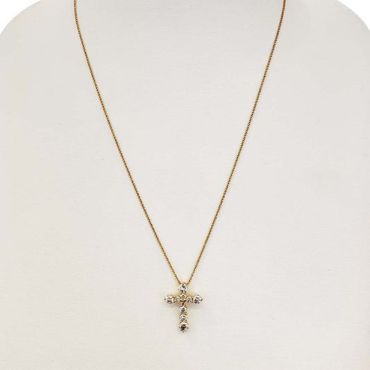 ダイヤモンド クロスモチーフ ペンダントネックレス
